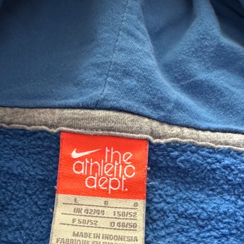 Nike Royal Blue Hoodie with White Logo - Picture 2 of 2